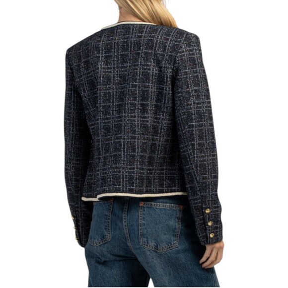 NANETTE BY NANETTE LEPORE Stretch Boucle Blazer With Tape Trim - Picture 2 of 2